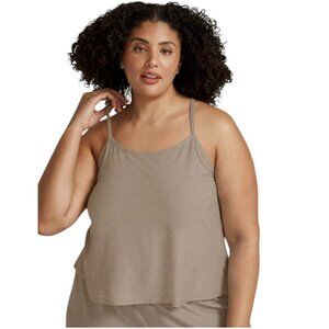 Beyond Yoga Featherweight Drift Away Lightweight Tank, Beige Oyster Tan
